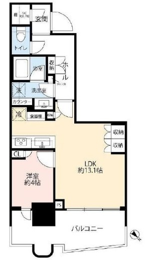 パークタワー勝どきミッド/サウス 17階 間取り図