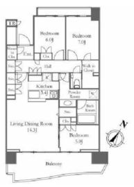 HARUMI FLAG SEA VILLAGE (晴海フラッグ シーヴィレッジ) 17階 間取り図
