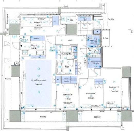 HARUMI FLAG SEA VILLAGE (晴海フラッグ シーヴィレッジ) 6階 間取り図