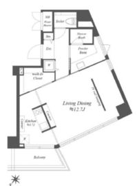 スペーシア麻布十番1 1102 間取り図