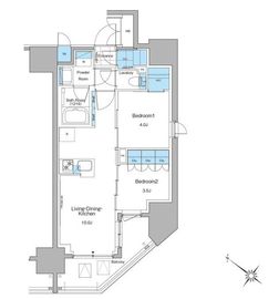 ルフォンプログレ西大井プレミア 1205 間取り図