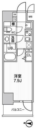 ROOTs Kikukawa (ルーツ菊川) 602 間取り図