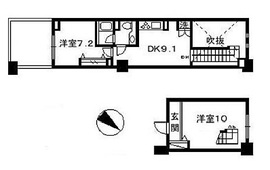 レジデンスシャルマン月島 444 間取り図