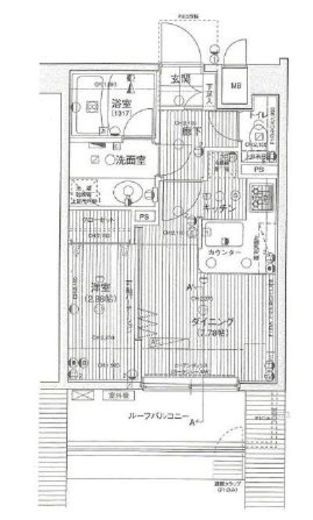 デュオ・スカーラ赤坂2 4階 間取り図