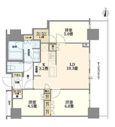 THE YOKOHAMA FRONT TOWER (ザ・ヨコハマフロントタワー) 23階 間取り図