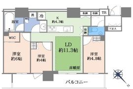 ブリリアタワー有明ミッドクロス 25階 間取り図