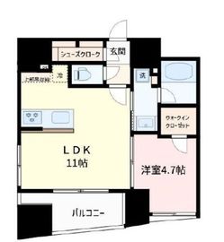 ウィルレーナ日本橋浜町 10階 間取り図