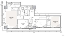 リビオレジデンス西麻布 2105 間取り図