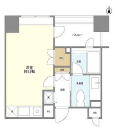 クオリア広尾 8階 間取り図
