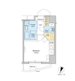 プラウドフラット西日暮里ディアージュ 202 間取り図