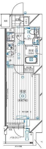 レガリス亀戸 8階 間取り図