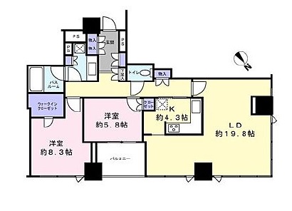 シティタワー有明 22階 間取り図