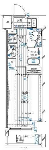 レガリス亀戸 4階 間取り図