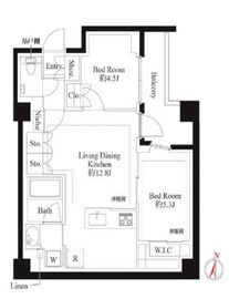 343 RESIDENCE SHINAGAWA (343レジデンス品川) 104 間取り図