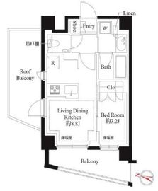 343 RESIDENCE SHINAGAWA (343レジデンス品川) 401 間取り図