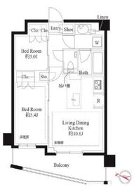 343 RESIDENCE SHINAGAWA (343レジデンス品川) 402 間取り図