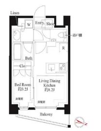 343 RESIDENCE SHINAGAWA (343レジデンス品川) 405 間取り図