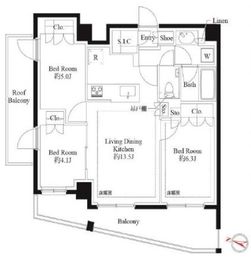 343 RESIDENCE SHINAGAWA (343レジデンス品川) 501 間取り図