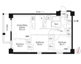 343 RESIDENCE SHINAGAWA (343レジデンス品川) 502 間取り図