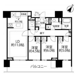HARUMI FLAG SUN VILLAGE (晴海フラッグ サンヴィレッジ) 9階 間取り図