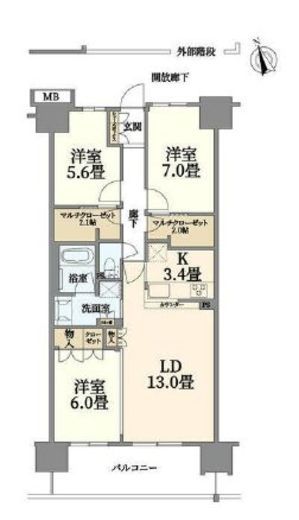 ミッドガーデンシティザタワー&ヴィラ 11階 間取り図