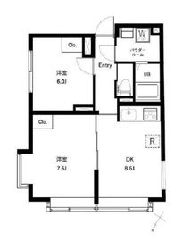 オーキッドレジデンス代々木 WEST 501 間取り図