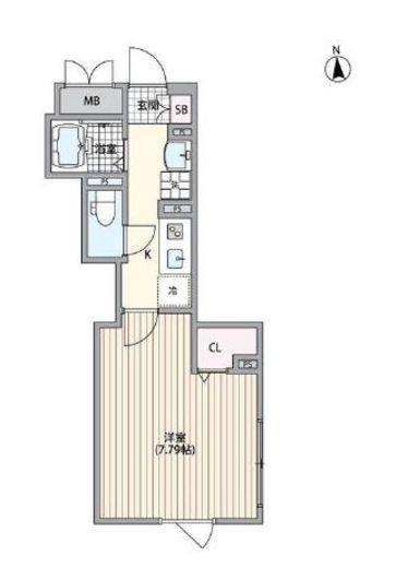 エルファーロ三軒茶屋Ⅱ 106 間取り図