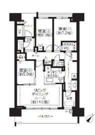 HARUMI FLAG SEA VILLAGE (晴海フラッグ シーヴィレッジ) 6階 間取り図