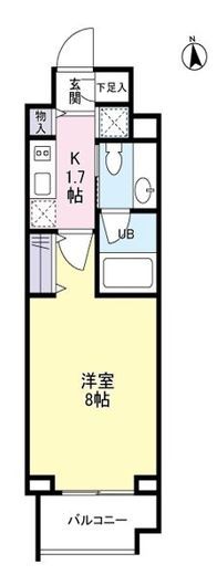 パークフラッツ中目黒 202 間取り図