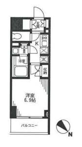 プランドール水天宮 204 間取り図