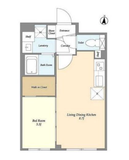 ウェルスクエア三軒茶屋Ⅱ 302 間取り図