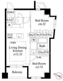 343 RESIDENCE MEGUROⅠ (343レジデンス目黒Ⅰ) 703 間取り図