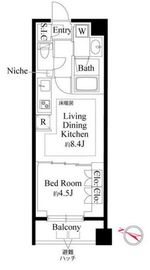 343 RESIDENCE MEGUROⅠ (343レジデンス目黒Ⅰ) 402 間取り図