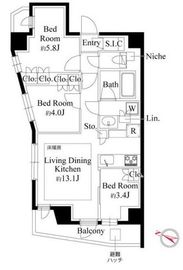 343 RESIDENCE MEGUROⅠ (343レジデンス目黒Ⅰ) 601 間取り図
