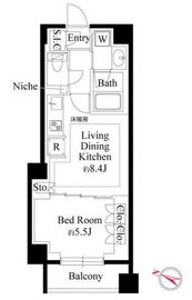 343 RESIDENCE MEGUROⅠ (343レジデンス目黒Ⅰ) 101 間取り図