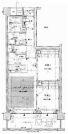 ザ・パークハウス鎌倉若宮大路 3階 間取り図