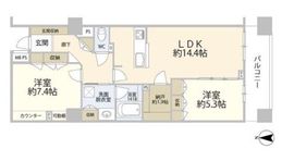 グローリオ錦糸町 13階 間取り図