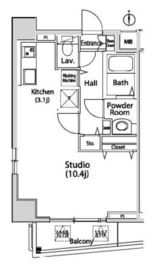 グレイスコート西麻布1 901 間取り図