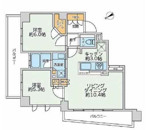 クレヴィア東白楽 6階 間取り図