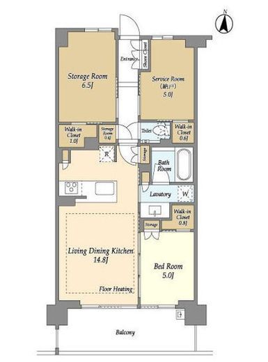 ドゥーエ町屋 205 間取り図