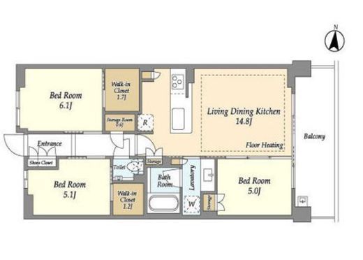 ドゥーエ町屋 213 間取り図