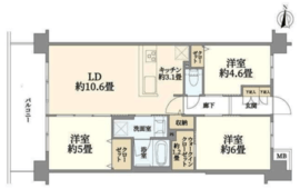 イニシア武蔵中原レジデンス 2階 間取り図