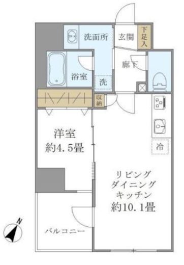 パインステージ白金高輪 402 間取り図