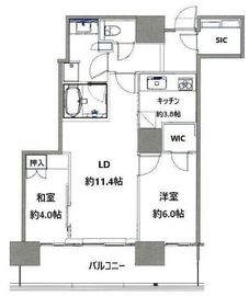 パークシティ武蔵小杉ミッドスカイタワー 18階 間取り図