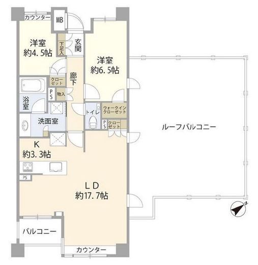プレミスト浜田山 5階 間取り図