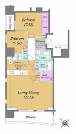 HARUMI FLAG PARK VILLAGE (晴海フラッグ パークヴィレッジ) 3階 間取り図