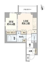 リビオレゾン新虎通り 406 間取り図
