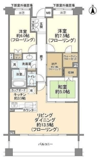 アトラス野毛山 4階 間取り図