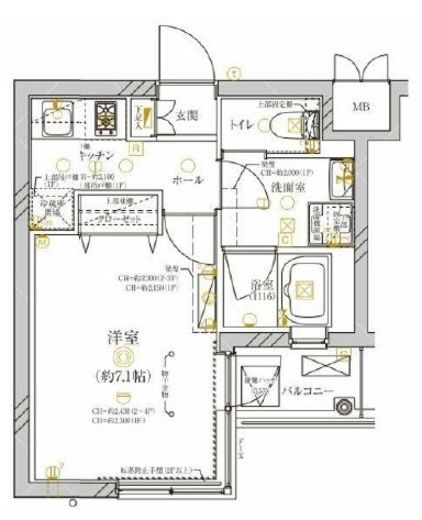 ディアレイシャス武蔵新城 2階 間取り図
