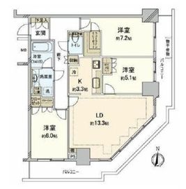 サウザンドシティ 6階 間取り図